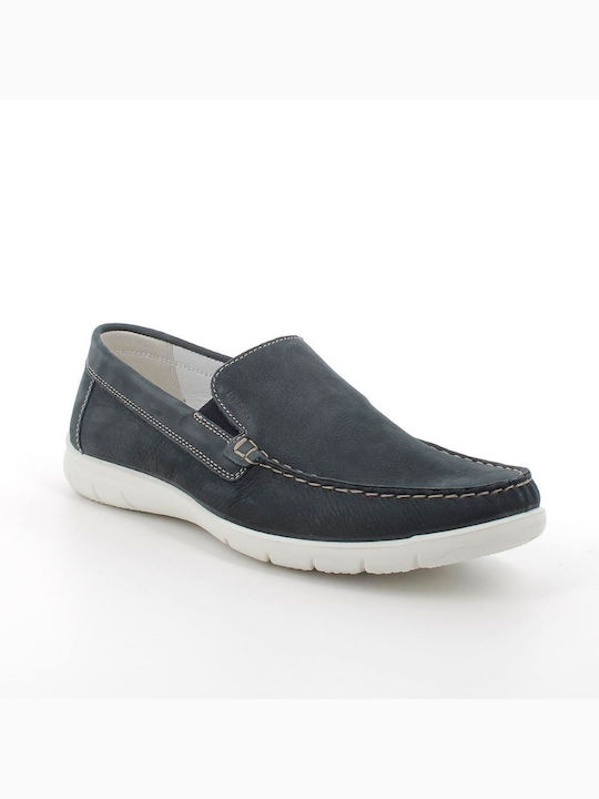 Igi&Co Men's Leather Moccasins Blue