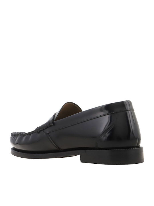 Leder Herren Mokassins in Schwarz Farbe