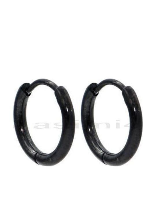Black Thin Hoop 1.6x8-10mm