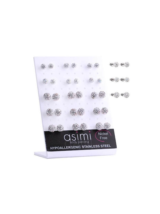 Steel earrings Discoball 6/8mm Surgical Steel 316l Steel earrings Discoball 6/8mm Surgical Steel 316l