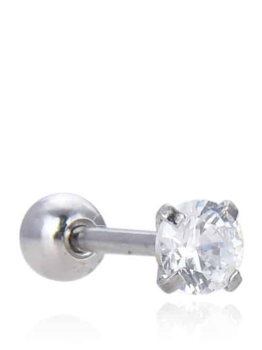 Surgical Steel 316ltragus Clear Zircon 3-4-5-6 Mm