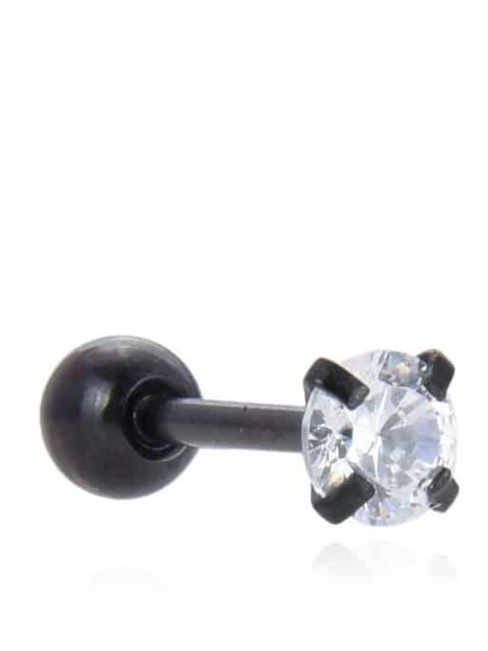 Σκουλαρικι Μαυρος Tragus Ζιρκον Surgical Steel 316l 3-4-5-6 Μμ