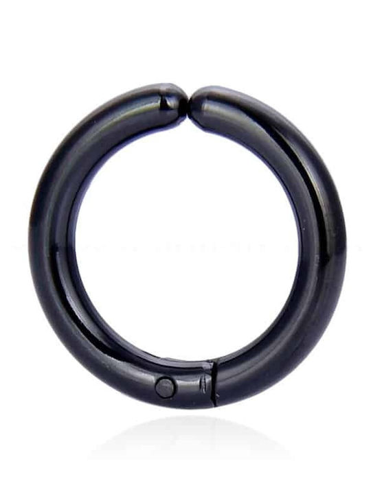 Σκουλαρικι Abrbell Surgical Steel Black Fake Hoop 2.5 X10-12-14mm