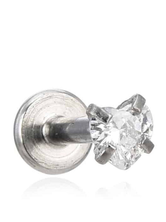 Σκουλαρικι Heart Tragus Zircon 3-4-5-6mm Surgical Steel 316l