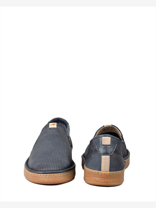 Leder Herren Freizeitschuhe Blau