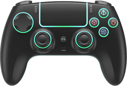 4015B Ασύρματο Gamepad για PS4 Μαύρο