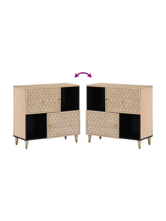 Cabinet Storage Solid Wood L80xW33xH75cm