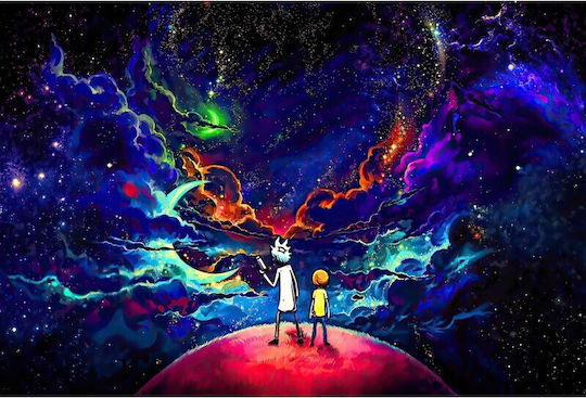 Rick Morty Orange Space Poster 61x90cm