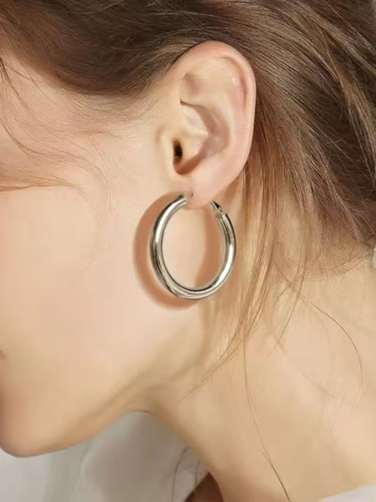 Art Earrings Hoops made of Steel