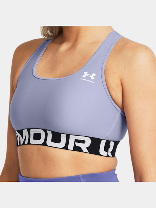 Under Armour Heatgear Authentics Mid Branded Γυναικείο Μπουστάκι Μωβ