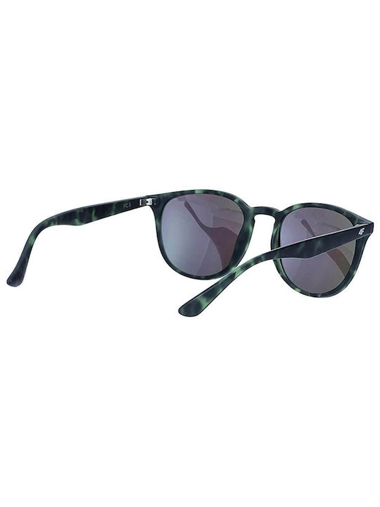 4F Ochelari de soare cu Gri Din plastic Rame și Verde Oglindă Lentilă 4FWSS24ASUNU043-41S