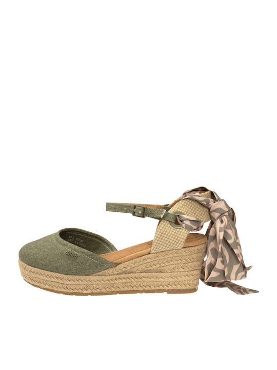 Damenplattformen im Espadrilles-Stil Grün