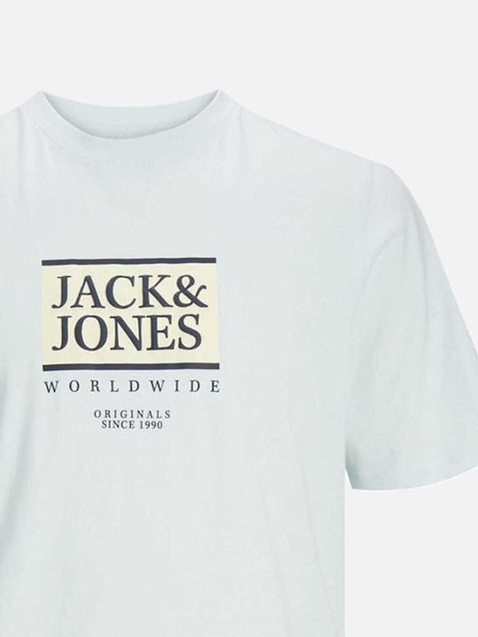 Jack & Jones Ανδρικό T-shirt Κοντομάνικο Γαλάζιο