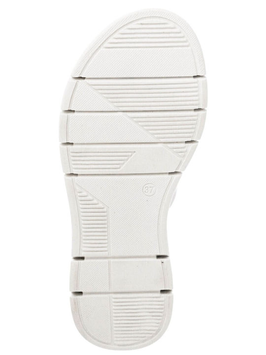 Γυναικείες Παντόφλες 580-24002 Δέρμα Λευκό Relaxshoe