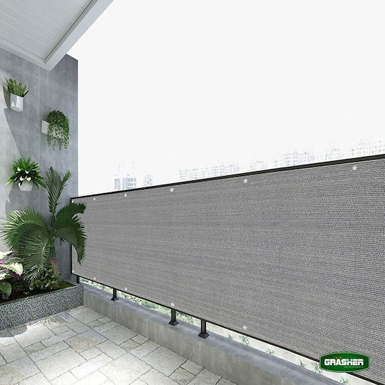 Grasher Rectangular Shade Divider Gray With Hoop 1.2x6m 160gr/m²