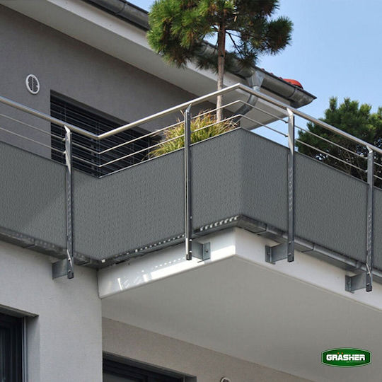 Grasher Rectangular Shade Divider Gray With Hoop 1.50x6m 160gr/m²