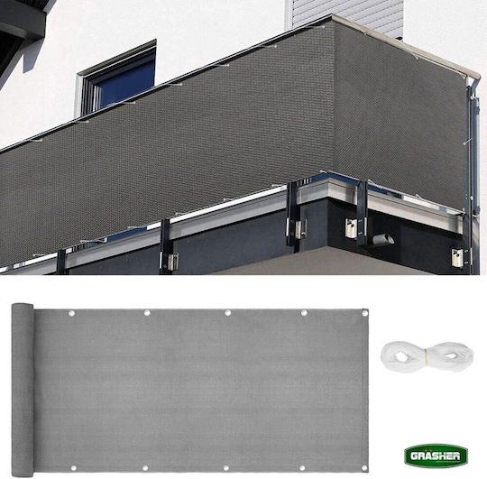 Grasher Rectangular Shade Divider Gray With Hoop 1.2x6m 160gr/m²