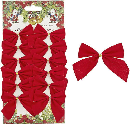 XMASfest Weihnachtliche Figur Bogen Rot Höhe 6cm 12Stück