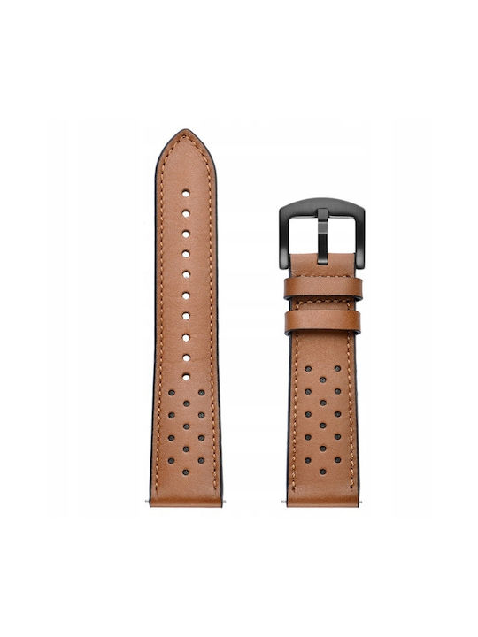 Spacecase Armband Leder Braun (Amazfit GTR 3 / GTR 3 Pro)