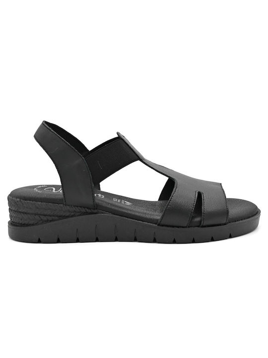 Valeria's Anatomic Leather Women's Sandals Black