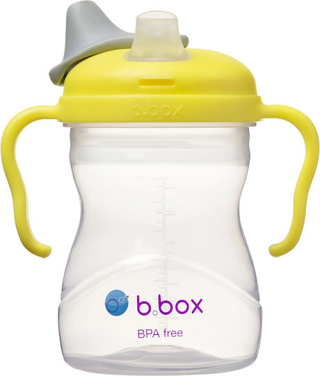 B.Box Educational Sippy Cup Plastic with Handles Yellow for 4m+m+ 240ml