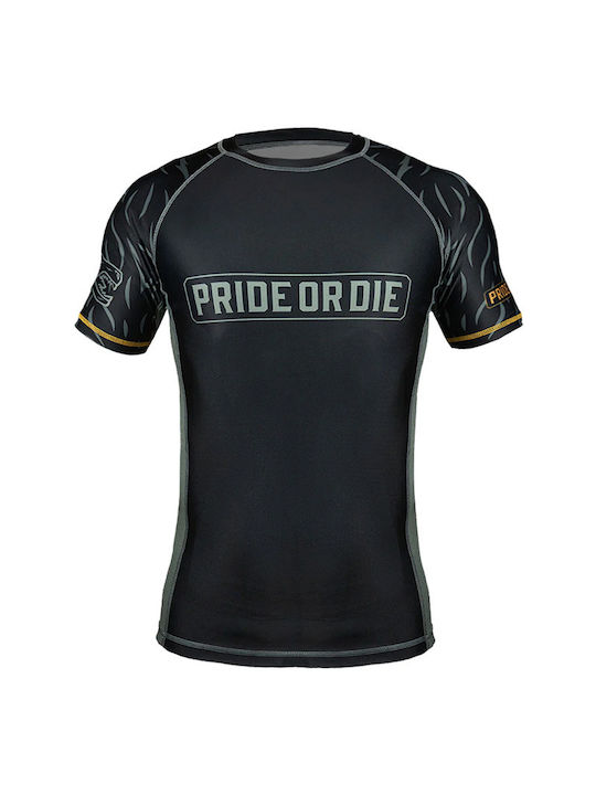 PrideOrDie Herren T-Shirt für Jiu-Jitsu Schwarz