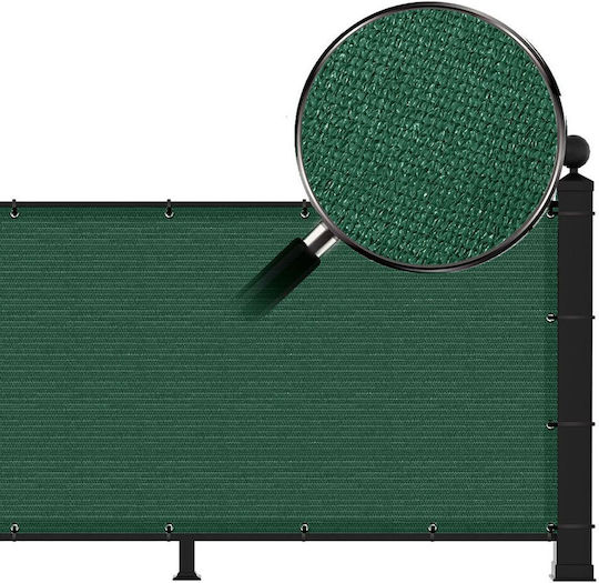Grasher Rectangular Shade Divider Green With Hoop 0.75x6m 160gr/m²