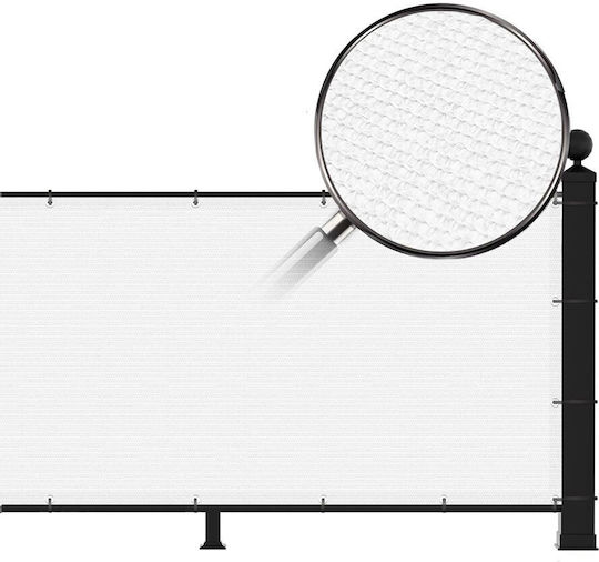 Grasher Rectangular Shade Divider White With Hoop 0.75x6m 160gr/m²