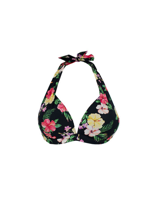 Bonito Set Bikini Floral Μαύρο