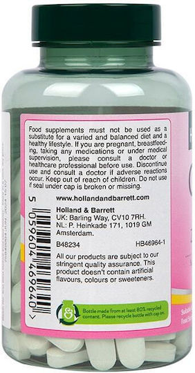 Holland & Barrett Calciu + Magneziu, Zinc și Vitamina D 120 Comprimate
