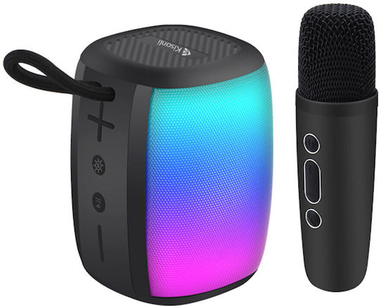 Kisonli Karaoke-Lautsprecher mit Kabellosem Mikrofon und Lichteffekten G20 BG-22269 Schwarze
