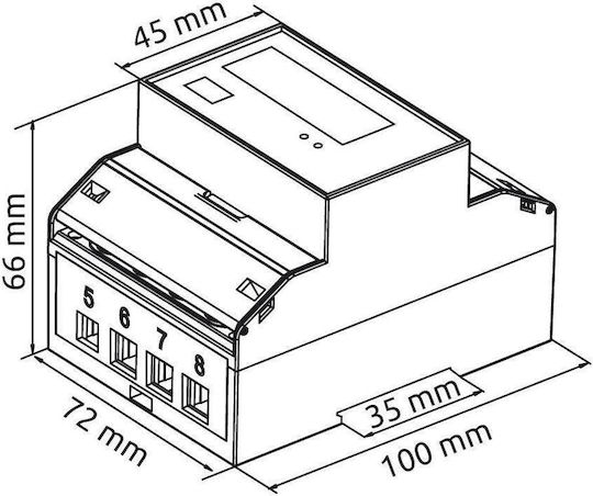 Simet Energie-Analysator Elektrischer Messgeräte Digital Schiene Dreiphasig LS3-F