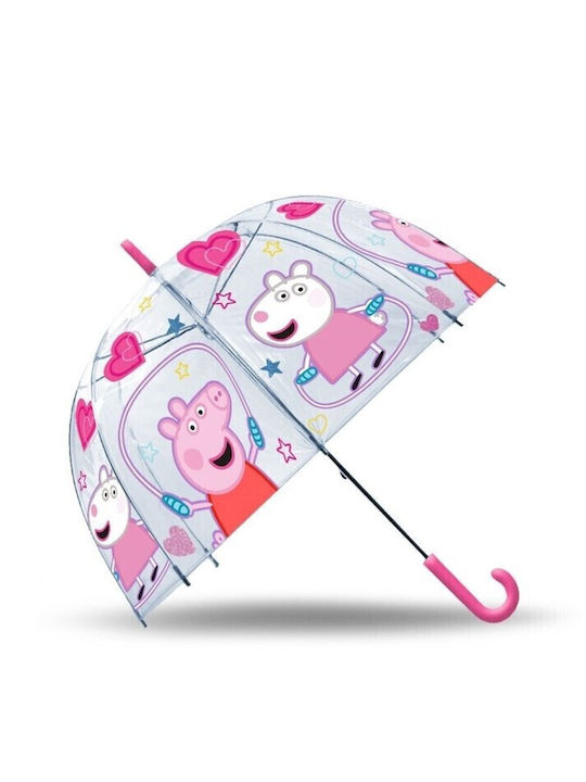 Peppa Pig Παιδική Ομπρέλα Μπαστούνι Πολύχρωμη 46εκ.