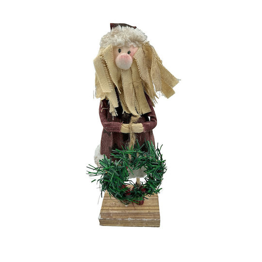 Dekorativer Weihnachtsmann aus Holz 30x10cm