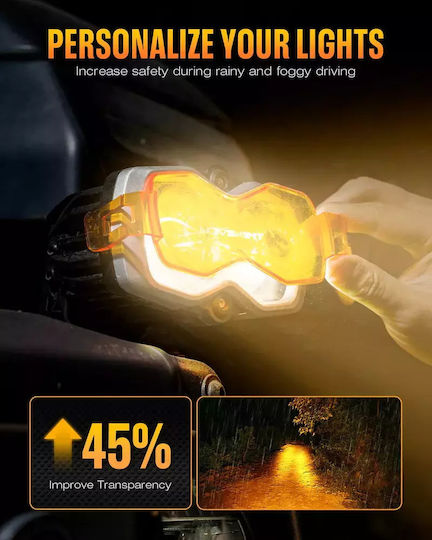 NovSight Rectangularς Faruri Auto LED 12 / 24V 70W cu Alb Iluminare 1buc