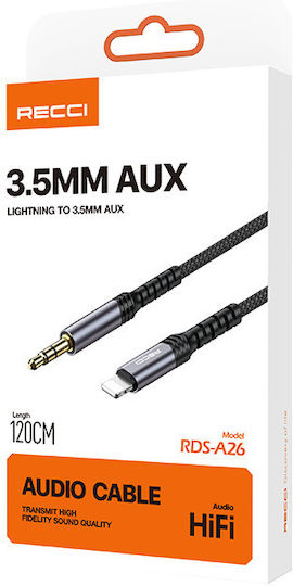 Recci Geflochten USB-C zu Lightning Kabel Schwarz 1m