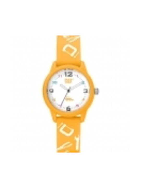 CAT Kids Analog Watch with Rubber/Plastic Strap Yellow