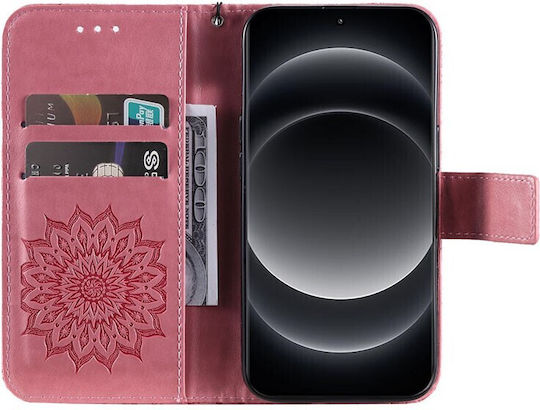 Embossed Sunflower Brieftasche Rosa (Xiaomi 14 Ultra)