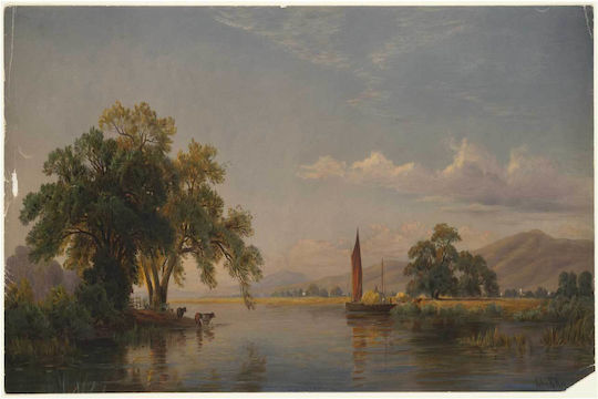 Santa Clara Valley, Cal Gemälde auf Leinwand 100x150cm