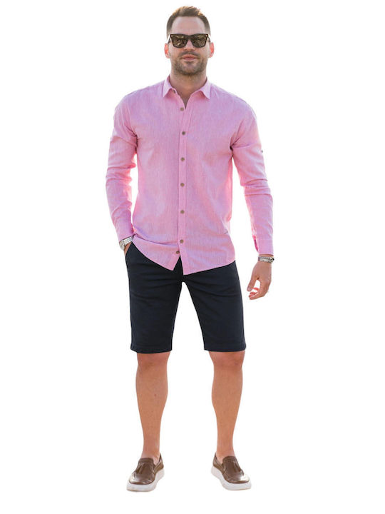 LINEN SHIRT ISLAND BEN TAILOR-PINK