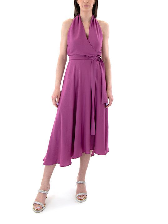 Moutaki Midi Kleid Wickel purple