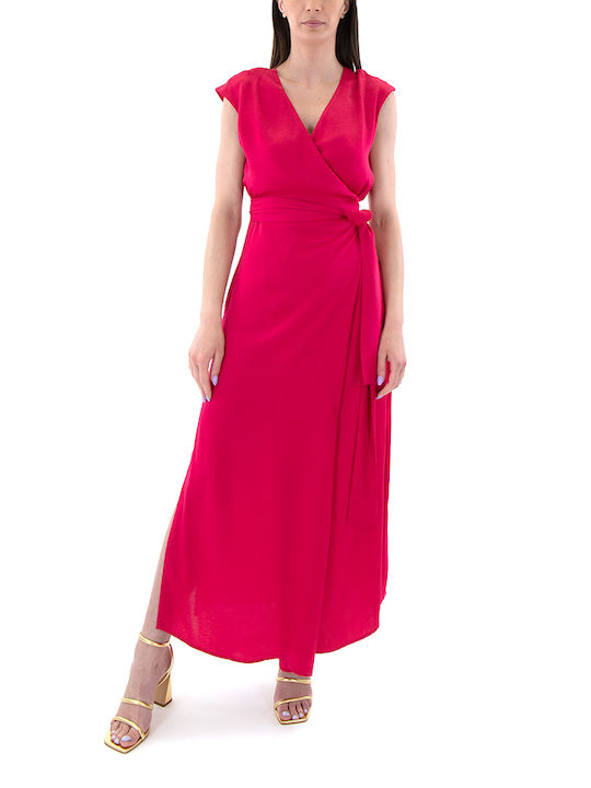 Moutaki Maxi Dress Wrap Fuchsia