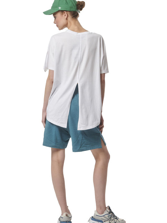 Γυναικείο Αθλητικό Oversized T-shirt Λευκό