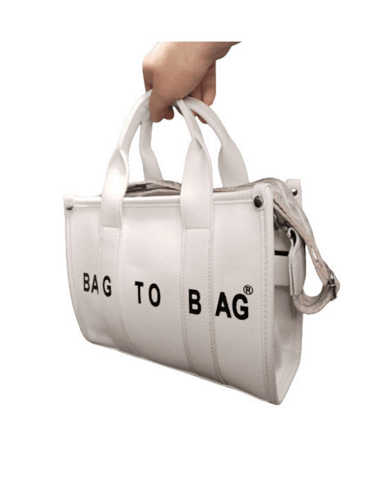 Bag to Bag Γυναικεία Τσάντα Tote Χειρός Λευκή