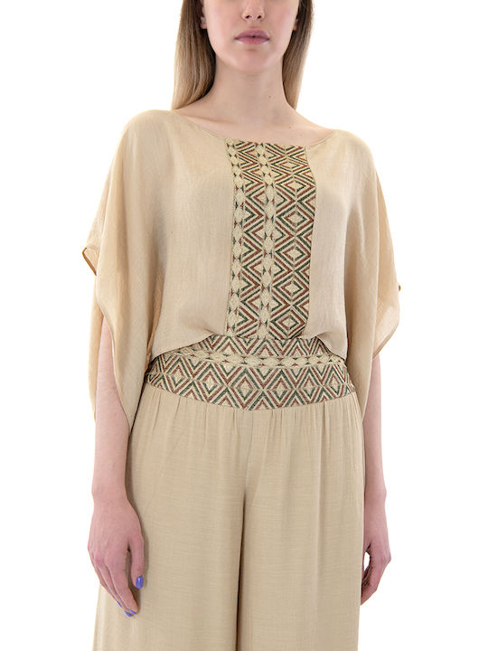 Moutaki Tunic Brown- Beige- Green