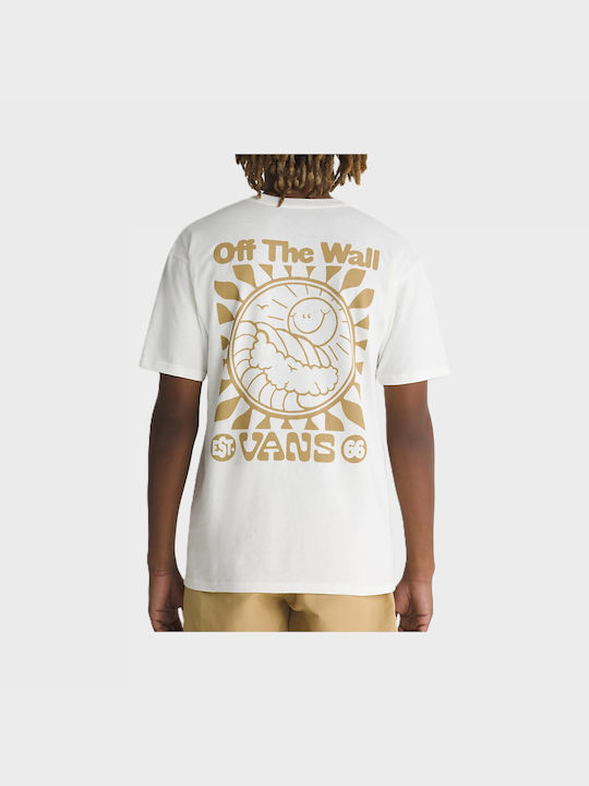 Vans Off Wall Sun Men's Short Sleeve T-shirt Ivory Coast