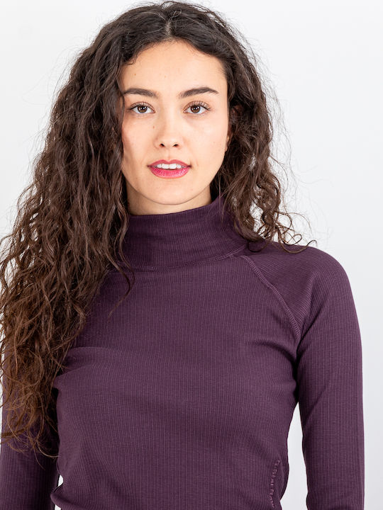 Damen Bluse Baumwolle Lila
