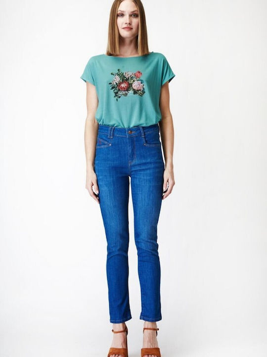 Sarah Lawrence Damenjeans Hohe Taille Skinny Blau