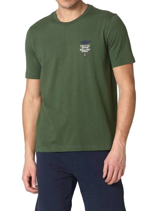 Aeronautica Militare Men's Short Sleeve T-shirt Seaweed Green