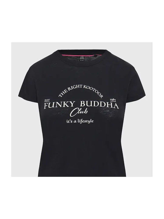 Funky Buddha Γυναικείο T-shirt Black